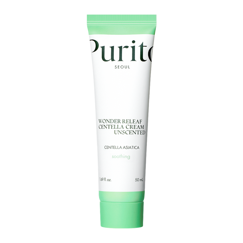 Purito Seoul - Wonder Releaf Centella Cream Unscented - Krém bez parfemace s extraktem z pupečníku asijského - 50 ml