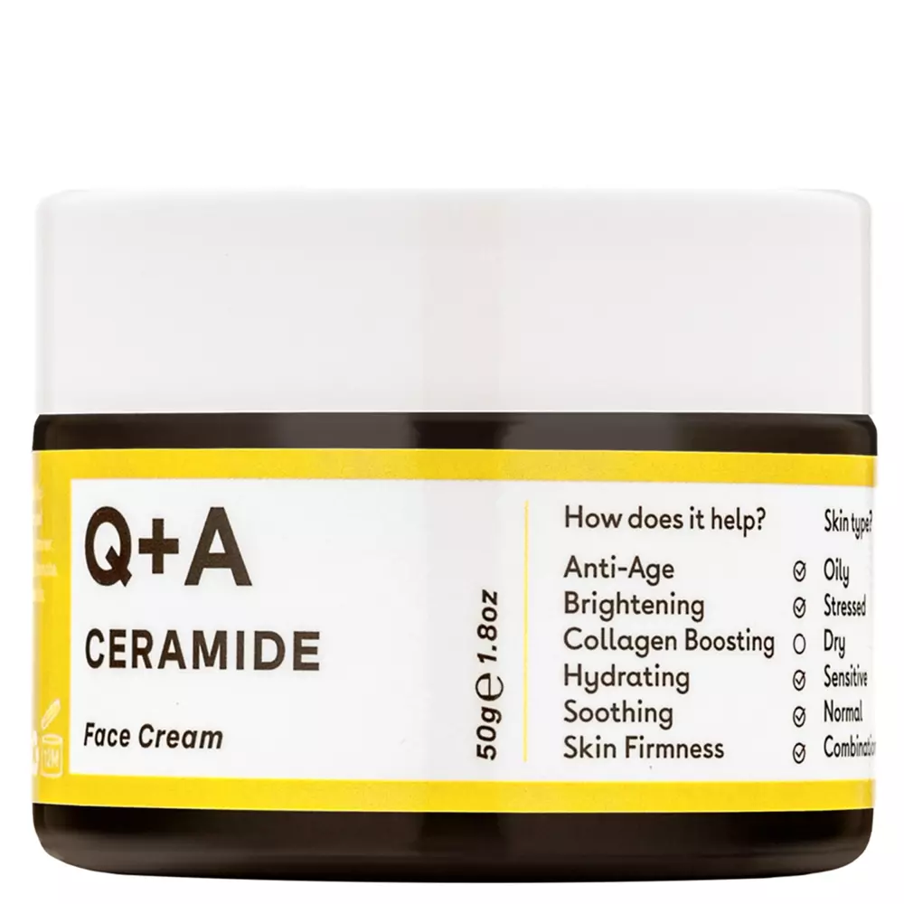 Q+A - Ceramide Barrier Defence Face Cream - Ochranný krém s ceramidy - 50 ml