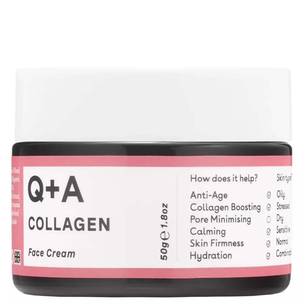 Q+A - Collagen - Face Cream - Vyhlazující a zpevňující krém s kolagenem - 50 ml