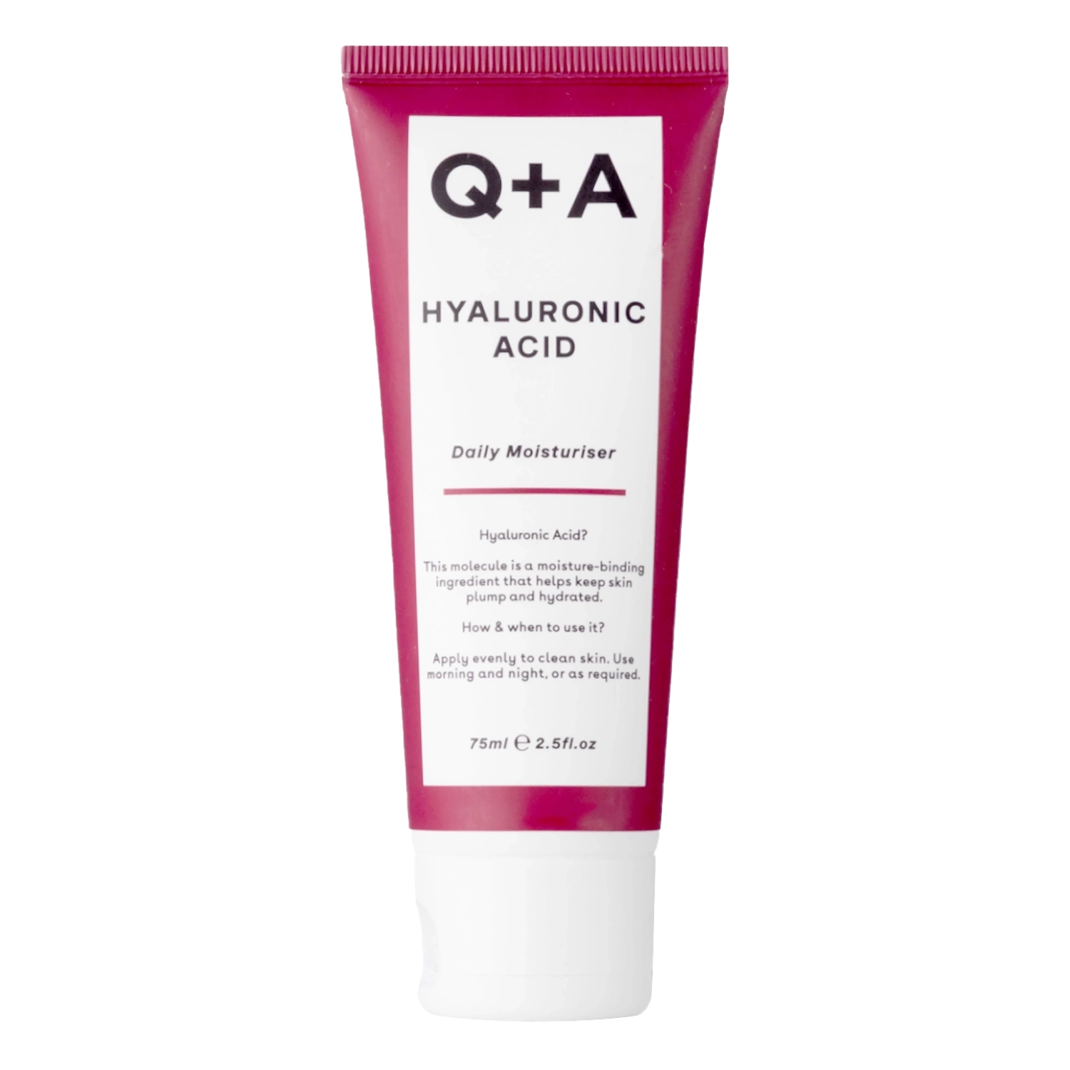 Q+A - Hyaluronic Acid - Daily Moisturiser - Krém s kyselinou hyaluronovou - 75 ml