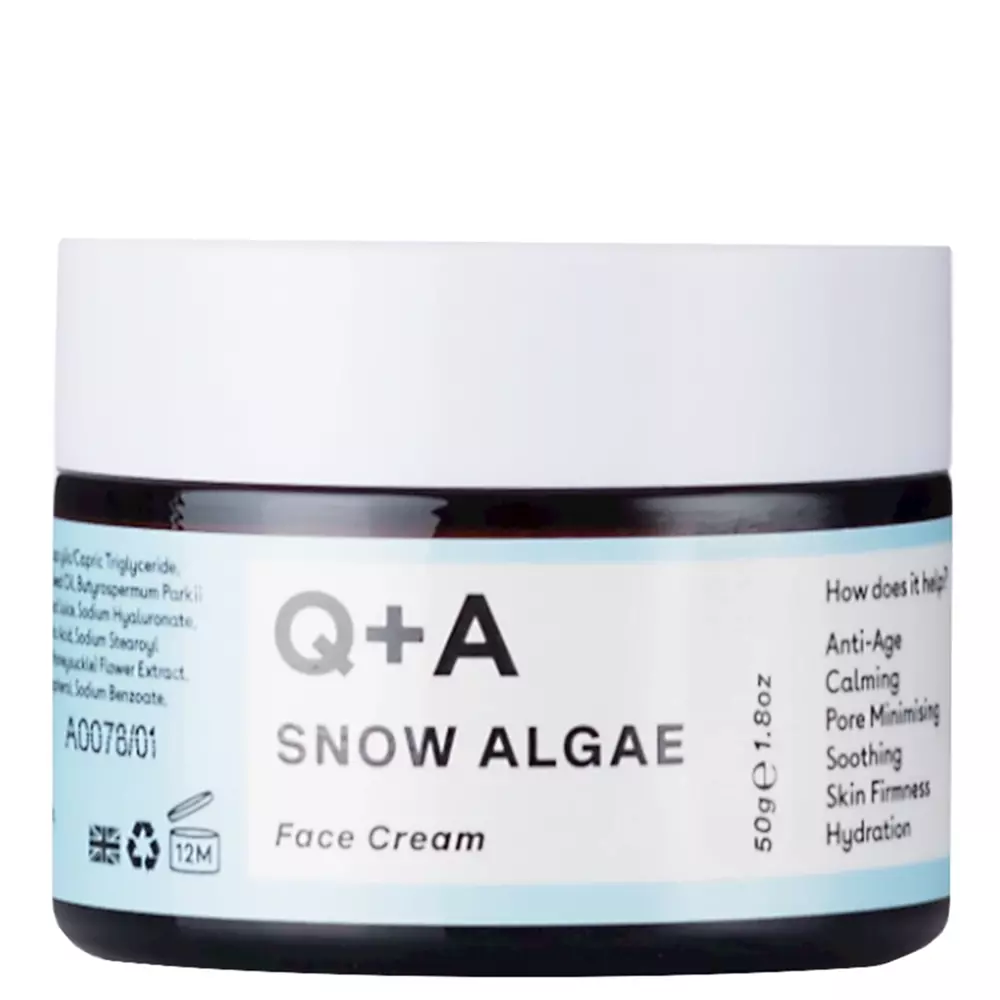 Q+A - Snow Algae - Intensive Face Cream - Výživný krém na bázi extraktu ze sněžné řasy - 50 g