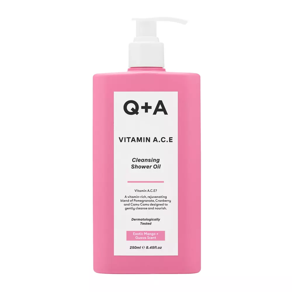 Q+A - Vitamin A.C.E Shower Oil - Vyživující mycí olej s vitamíny A, C a E - 250 ml