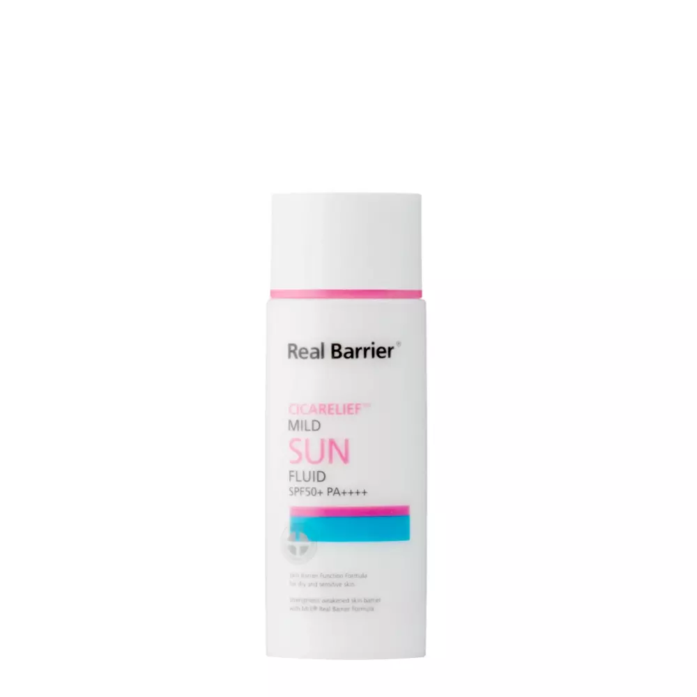 Real Barrier - Cicarelief Mild Sun Fluid SPF50 PA++++ - Pleťový fluid s minerálními filtry - 55 ml