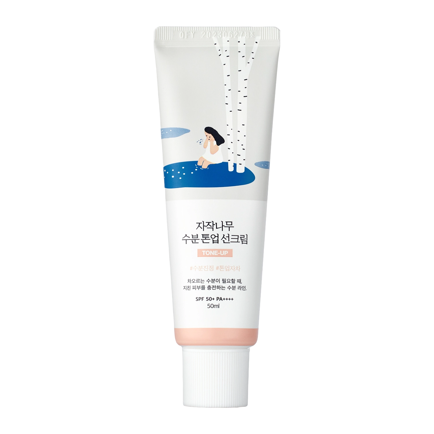 Round Lab - Birch Moisture Tone-Up Sunscreen - Tónovací opalovací krém - 50 ml