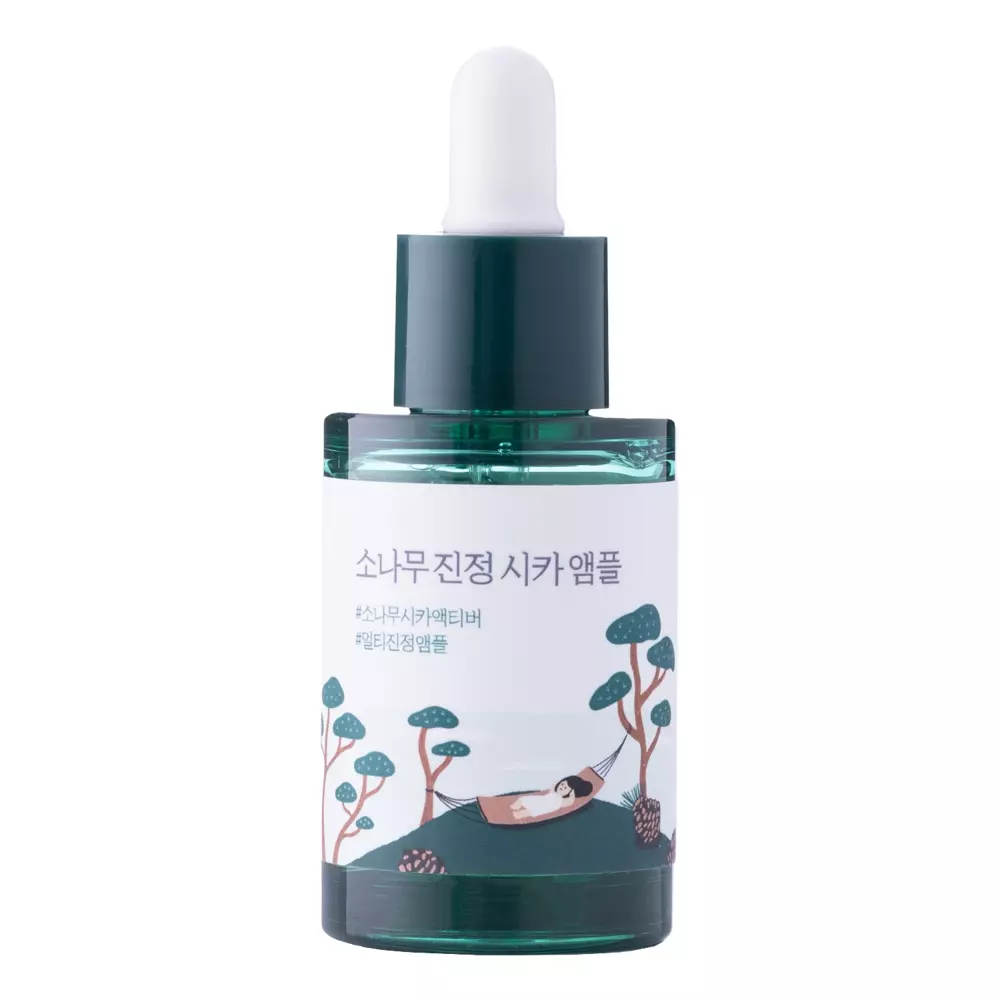 Round Lab - Pine Calming Cica Ampoule - Pleťová ampule pro redukci skvrn po akné - 30 ml