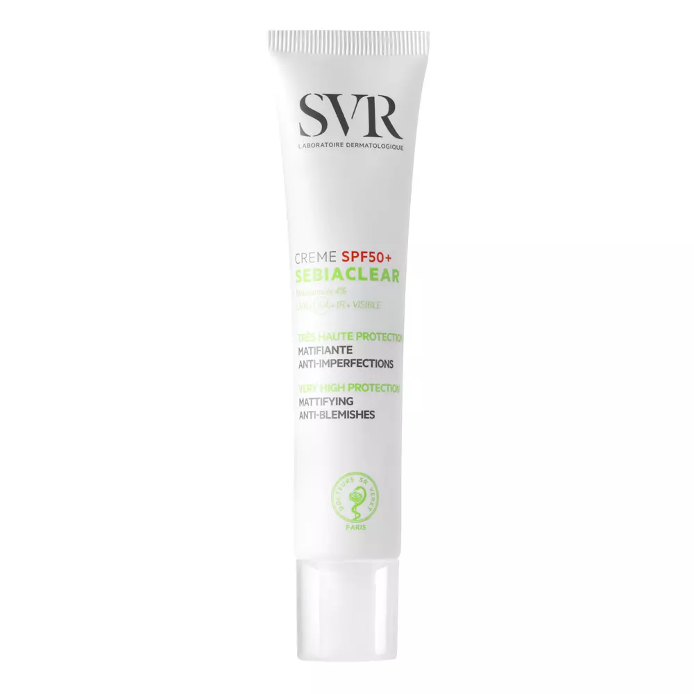SVR - Sebiaclear Creme SPF50 - Ochranný, matující krém SPF 50 pro aknózní pleť - 40 ml