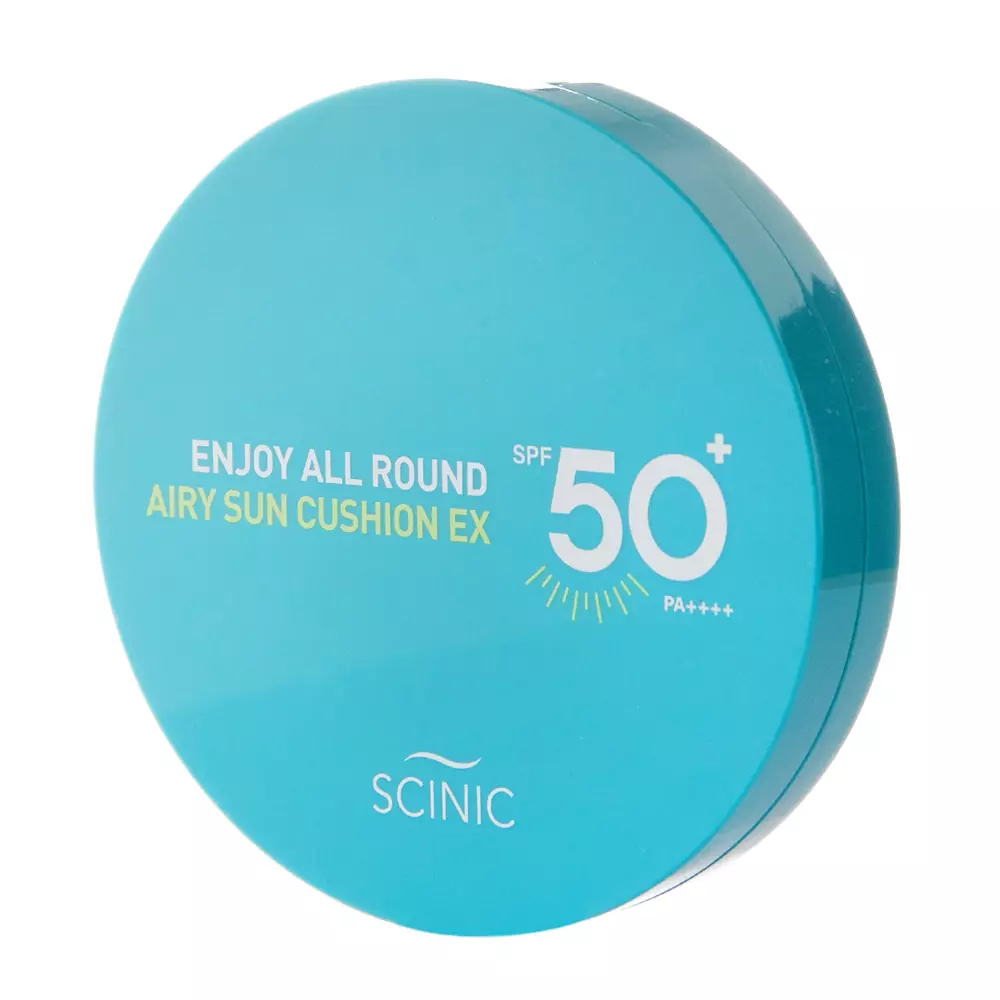 Scinic - Enjoy All Round Airy Sun Cushion EX PF50+ PA++++ - Chladivý SPF krém v polštářku - 25 g