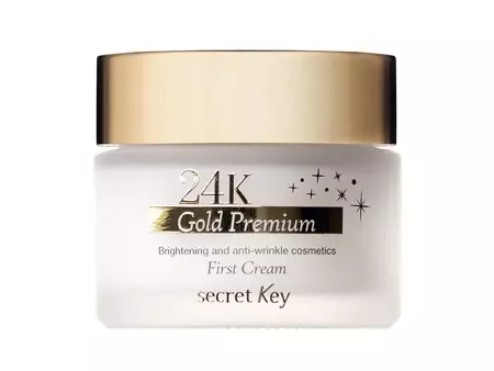 Secret Key - 24K Gold Premium First Cream - Rozjasňující pleťový krém s částečkami 24 karátového zlata - 50 ml