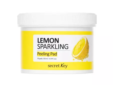 Secret Key - Lemon Sparkling Peeling Pad - Pleťové tampony s peelingovým účinkem - 70 ks