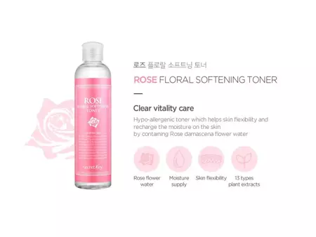 Secret Key - Rose Floral Softening Toner - Růžové pleťové tonikum - 248 ml