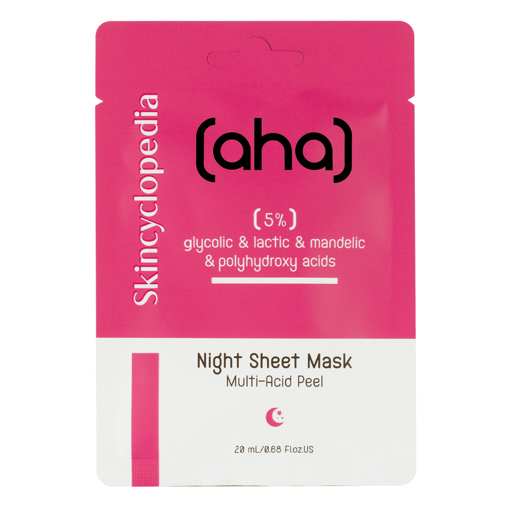 Skincyclopedia - Sheet Mask Aha & Pha 5% - Vyhlazující Sheet Mask - 1ks/20 ml