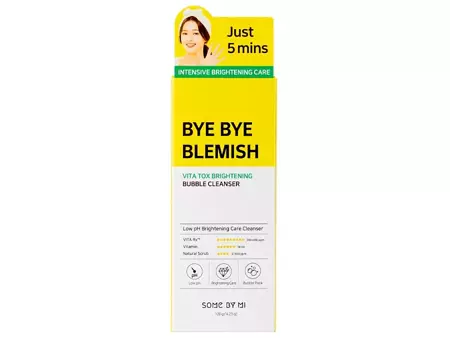 Some By Mi - Bye Bye Blemish Vita Tox Brightening Bubble Cleanser - Rozjasňující čisticí gel/pěna na obličej - 120 ml