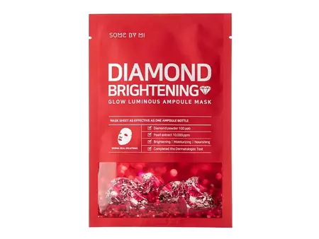 Some By Mi - Diamond Brightening - Glow Iuminous Ampoule Mask - Rozjasňující plátýnková maska - 25 g