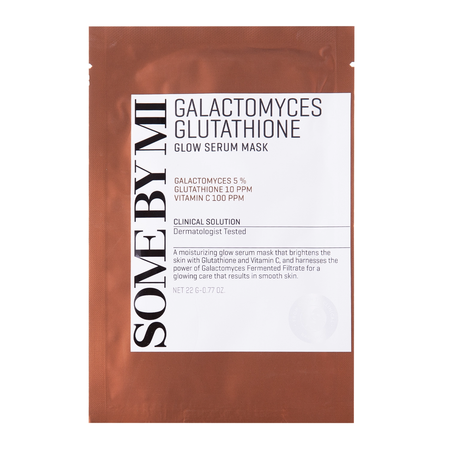 Some By Mi - Galactomyces Glutathione Glow Serum Mask - Rozjasňující plátýnková pleťová maska - 22 g