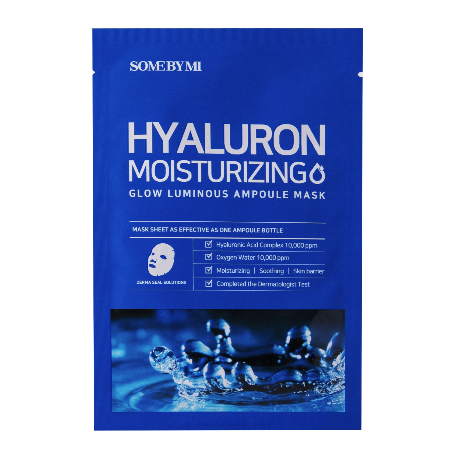 Some By Mi - Hyaluron Moisturizing Glow Luminous Ampoule Mask - Hydratační plátýnková maska - 25 g