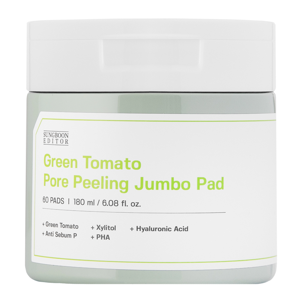 Sungboon Editor - Green Tomato Pore Peeling Jumbo Pad - Peelingové polštářky na obličej - 60ks/180ml