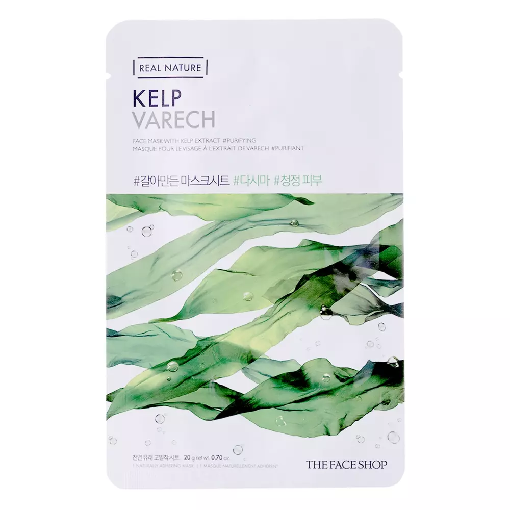 The Face Shop - Natural Mask - Kelp - Textilní maska s extraktem z mořských řas - 20 g