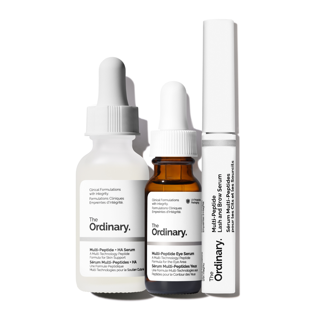 The Ordinary - The Power of Peptides Set - Sada s obsahem peptidů - Multi-Peptide + HA Serum - 30 ml + Multi-Peptide Eye Serum - 15 ml + Multi-Peptide Lash & Brow Serum - 5 ml