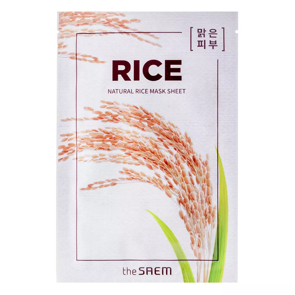 The SAEM - Natural Rice Mask Sheet - Rýžová textilní maska - 21 ml