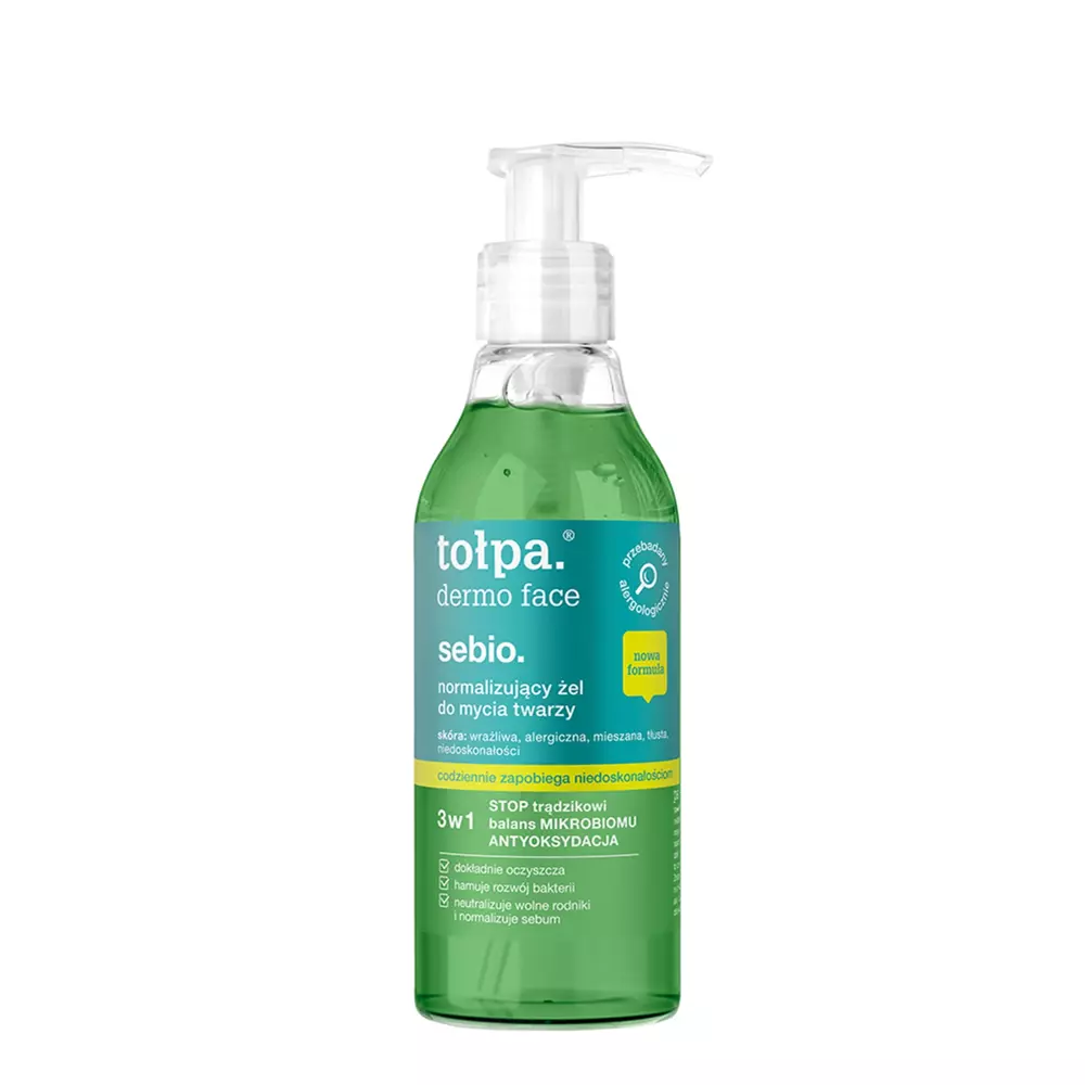 Tołpa - Dermo Face Sebio - Normalizující gel na mytí obličeje - 195 ml