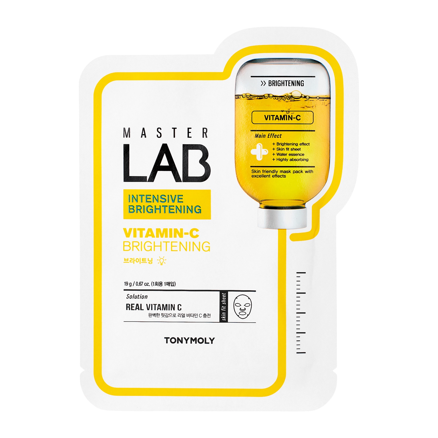 TonyMoly - Master Lab Mask Sheet Vitamin C - Plátýnková maska s vintaminem C - 1ks/19 g