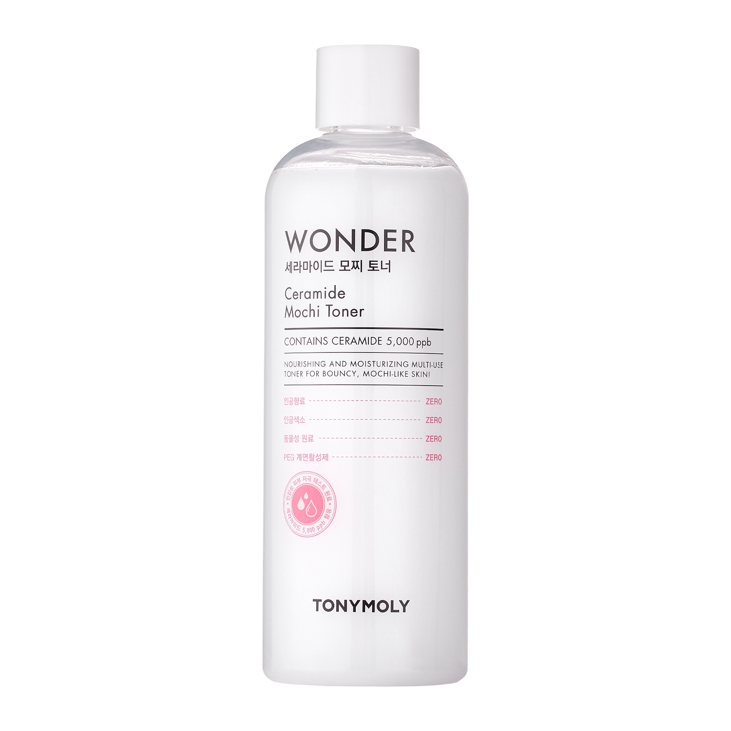 TonyMoly - Wonder Ceramide Mocchi Toner - Hydratační tonikum s ceramidy - 500 ml