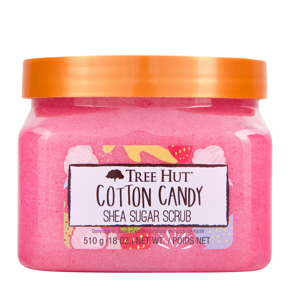 Tree Hut - Shea Sugar Scrub Cotton Candy - Cukrový tělový peeling - Cukrová vata - 510 g