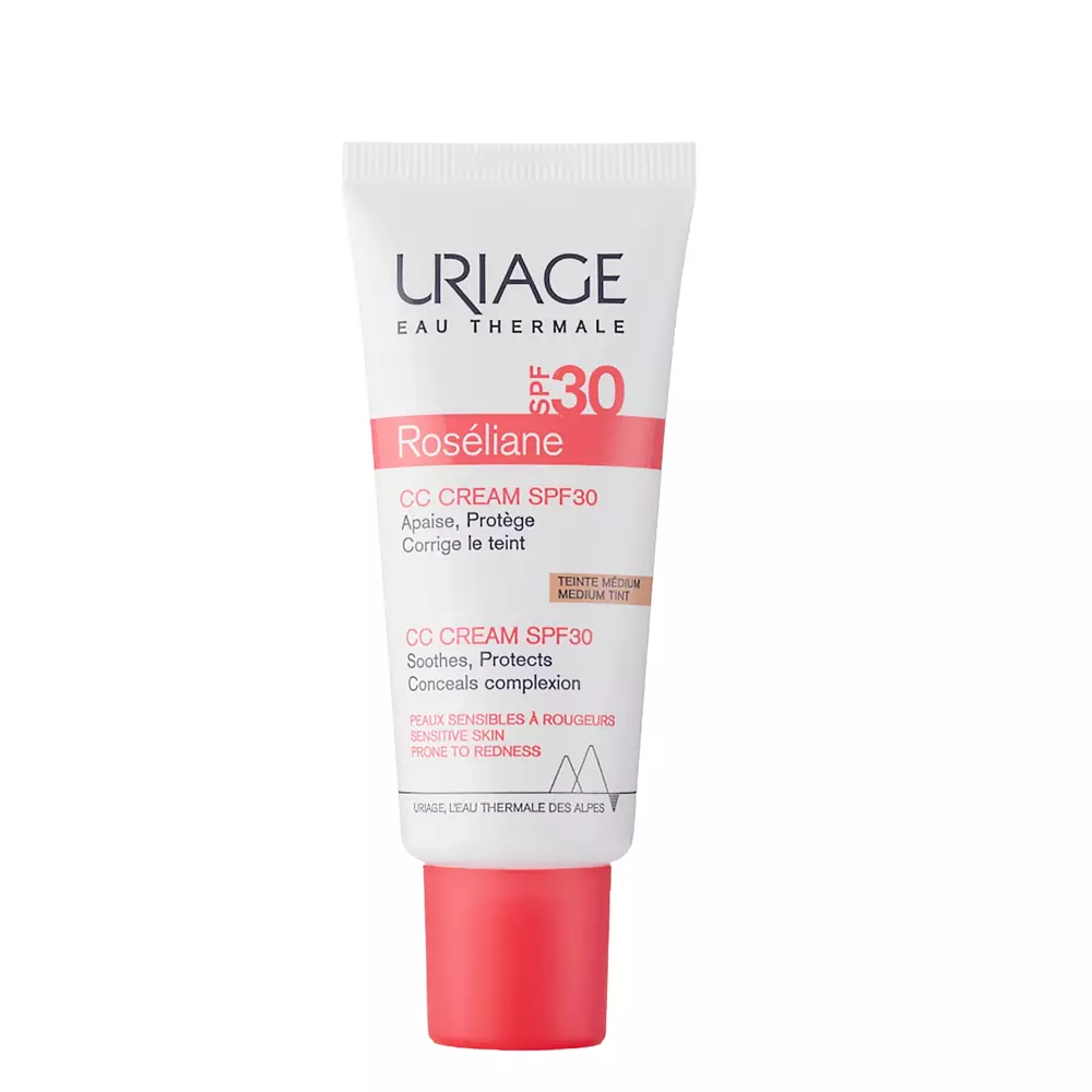 Uriage - Roséliane - CC Crème SPF30 - Teinte Medium - Tónovací SPF krém pro kuperózní pleť - 40 ml