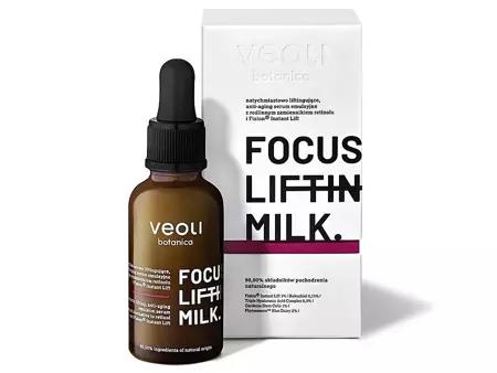 Veoli Botanica - Focus Lifting Milk - Liftingové sérum s anti-aging účinkem s bakuchiolem a Fision® Instant Lift - 30 ml