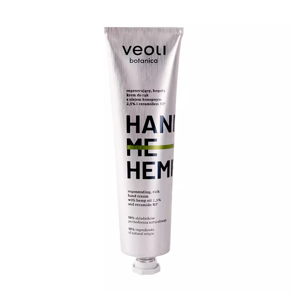 Veoli Botanica - Hand Me Hand - Regenerační krém na ruce s 2,5% konopným olejem - 75 ml