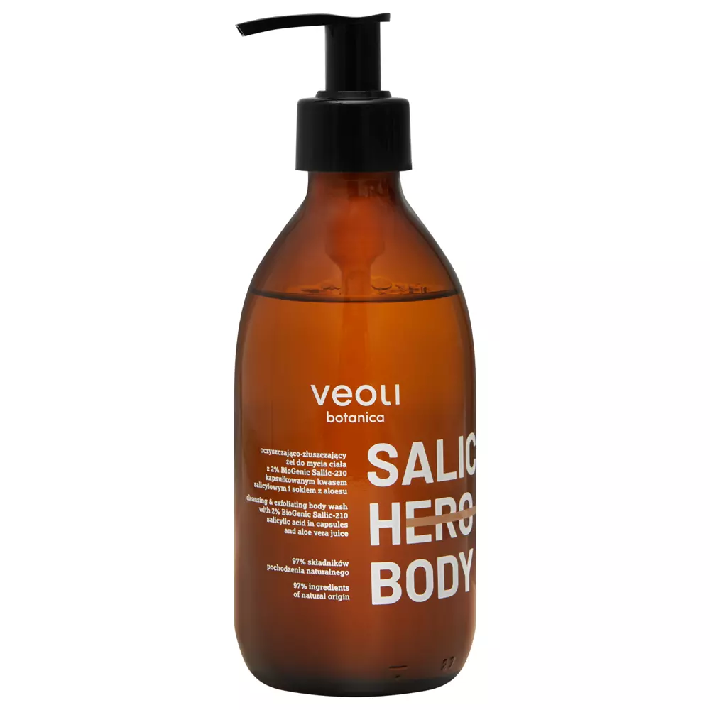 Veoli Botanica - Salic Hero Body - Čisticí a exfoliační sprchový gel - 280 ml