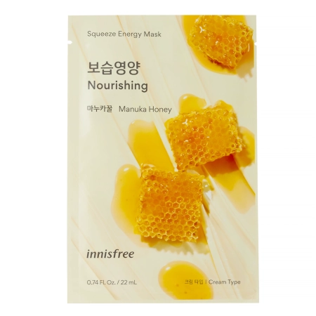 Innisfree Squeeze Energy Mask Manuka Honey Nourishing Textilní