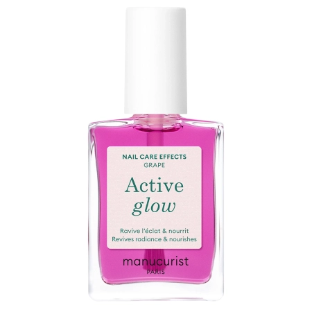 Manucurist - Active - Active Glow - Pečující lak 2v1 - Grape - 15 ml