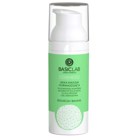 BasicLab - Redukce a rovnováha - Lehká emulze s 3% komplexem kmenových buněk, 1 % glycyrrhizinu, CBD a adenosinem - 50 ml