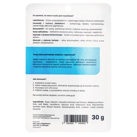 Asoa - Maska - Zklidňující a Vyhlazující - 30 g