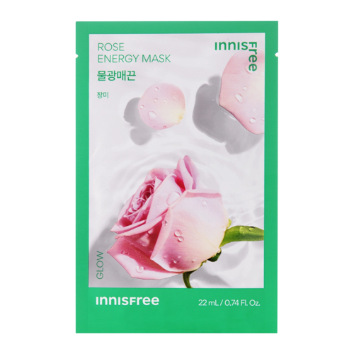 Innisfree - Squeeze Energy Mask - Rose - Glow - Textilní maska dodávající lesk - 22 ml