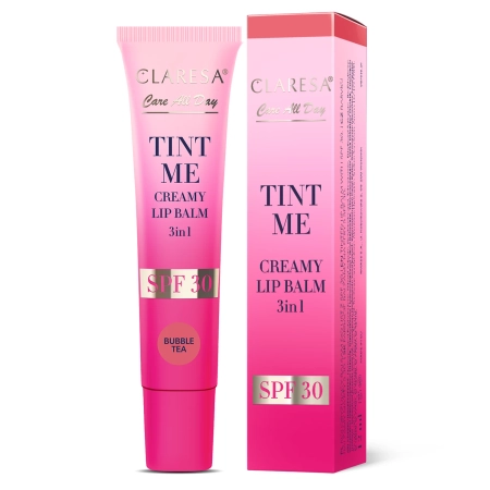 Claresa - Tint Me Creamy Lip Balm 3in1 SPF 30 - Tónovací balzám na rty s SPF 30 - Bubbletea - 12 ml