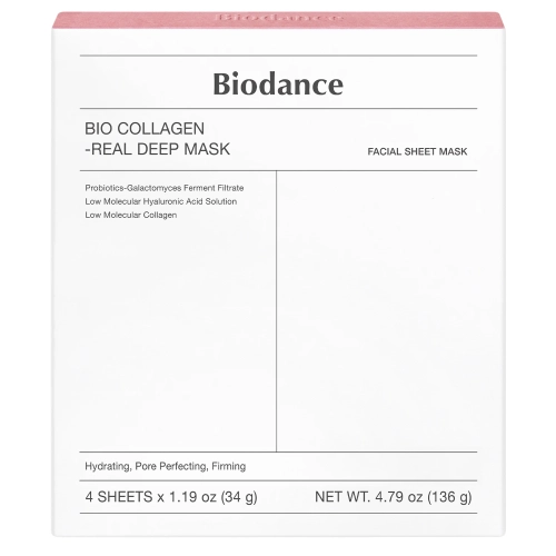 Biodance - Bio-Collagen Real Deep Mask Set - Sada zpevňujících kolagenových masek na obličej - 4ks/34g