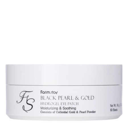 Farmstay - Black Pearl & Gold Hydrogel Eye Patch - Hydrogelové polštářky pod oči s extraktem ze zlata a černé perly - 60 ks / 90 g