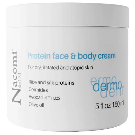 Nacomi - Dermo - Protein Face & Body Cream - Krém na obličej a tělo s proteiny pro atopickou, suchou a podrážděnou pokožku - 150 ml