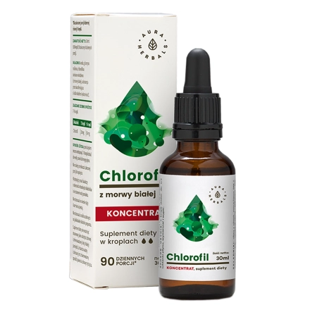Aura Herbals - Chlorofyl z moruše bilé Koncentrát - Kapky - 30 ml