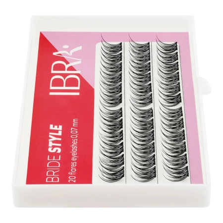 Ibra Makeup - Trsy řas Bride Style - 8 mm - 36ks