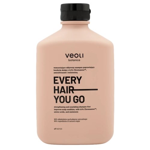 Veoli Botanica - EVERY HAIR YOU GO - Posilující a vyživující šampon pro zlepšení kondice pokožky hlavy s 0,5% Chromazone, aminokyselinami a melatoninem - 300 ml