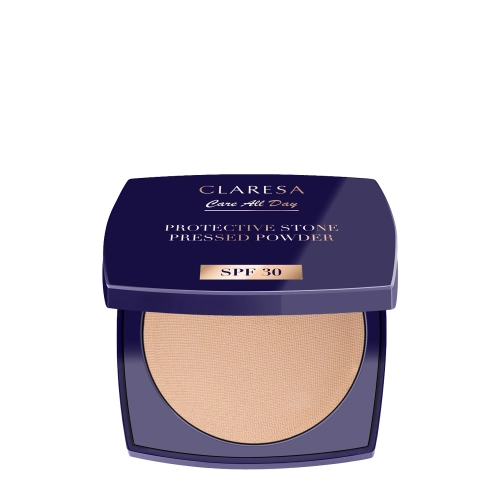 Claresa - Protective Stone Pressed Powder SPF 30 - Fixační pudr s filtrem SPF 30 - 10 g