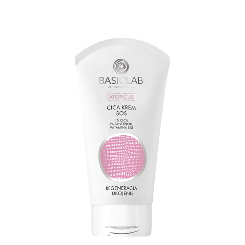 BasicLab - Dermocosmetics Atopicus CICA KREM SOS na ultracitlivou pokožku, 1% CICA, 5% panthenolu, vitamín B12 - 75 ml