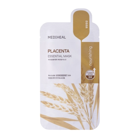 Mediheal - Placenta Essential Mask - Vyživující pleťová maska v plátýnku - 1ks/24ml 