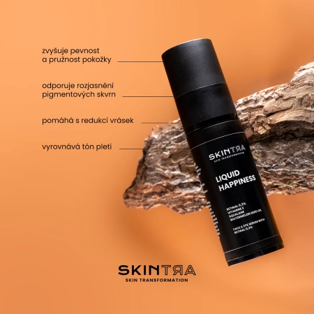 SkinTra - Liquid Happiness - Sérum s Retinalem 0,3 % na obličej a pod oči - 30 ml