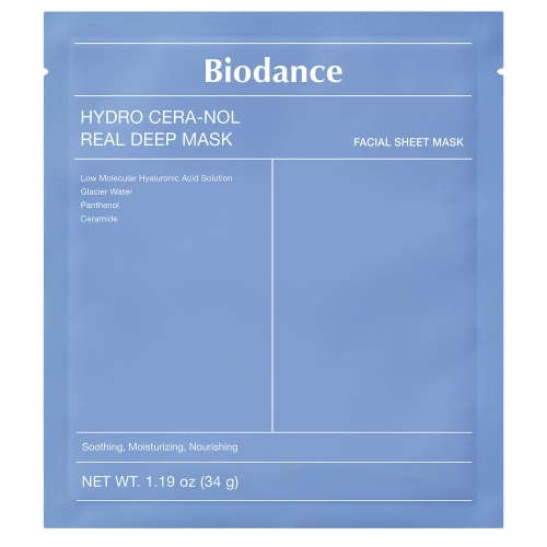 Biodance - Hydro Cera-nol Real Deep Mask - Hydratační kolagenová maska na obličej - 1ks/34g