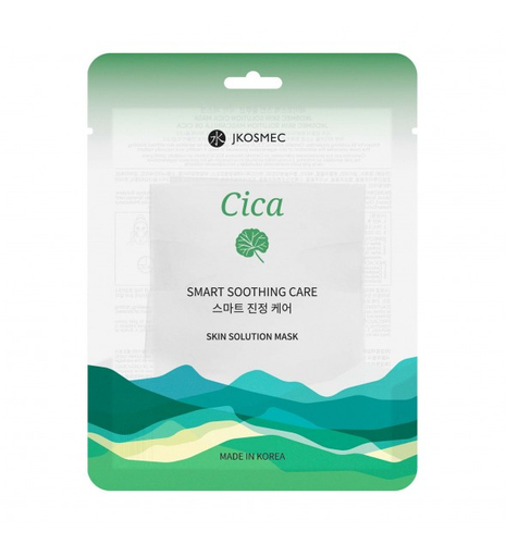 Jkosmec - Skin Solution Mask Cica - Zklidňující pleťová maska v plátýnku - 1ks/25ml