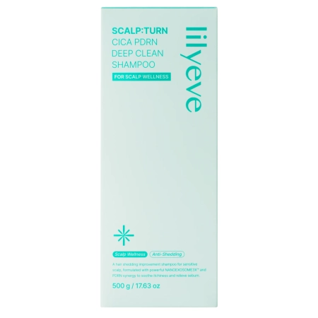 lilyeve - Scalp:Turn Cica PDRN Deep Clean Shampoo - Zklidňující a čistící šampon na vlasy a pokožku hlavy - 500 g